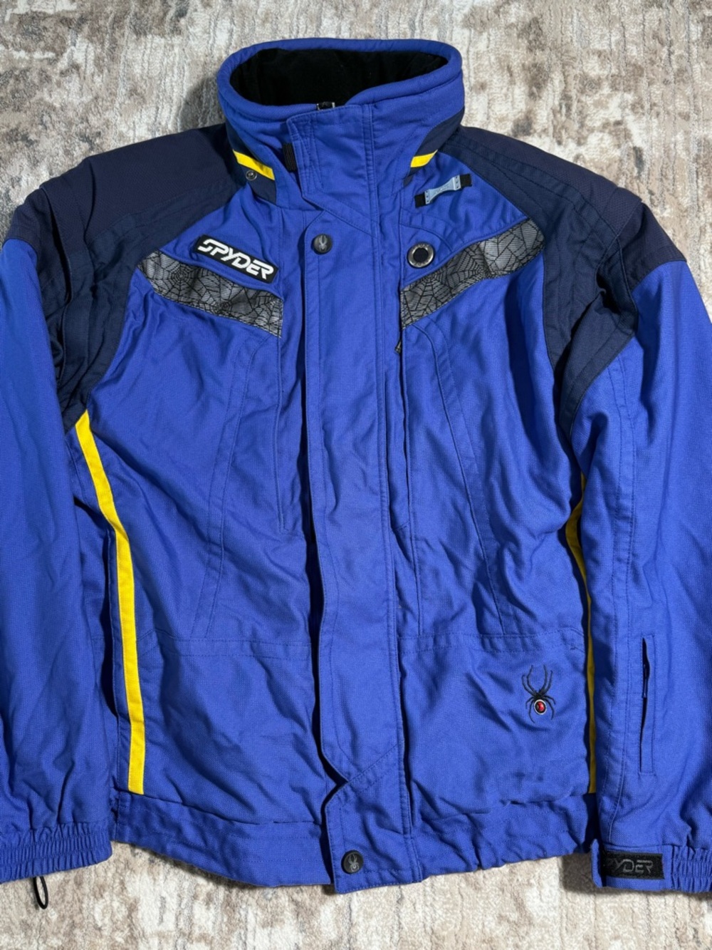 Spyder Royal Blue and Yellow Ski Jacket